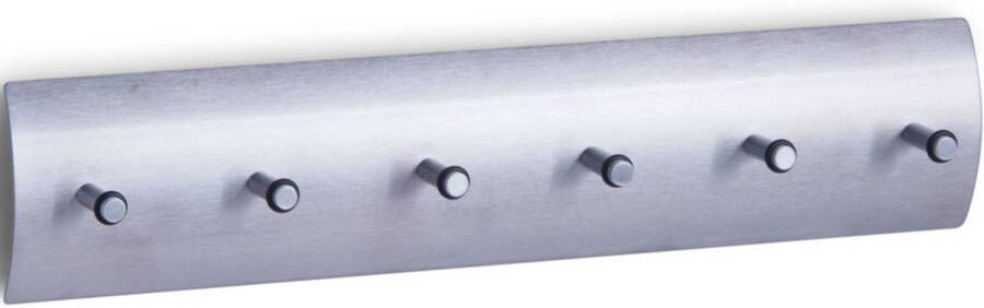 Zeller Sleutelrek zilver voor 6 sleutels 34 cm Huisbenodigdheden Sleutels ophangen Sleutelrekjes Decoratief sleutelrek Sleutelkastjes