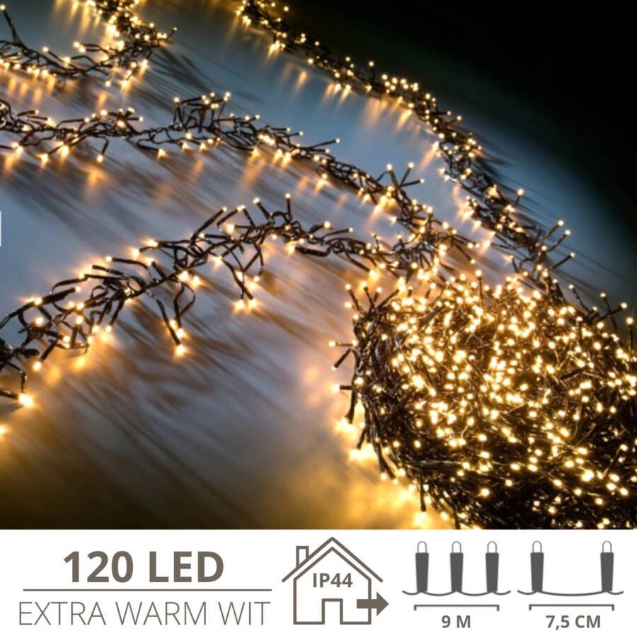 Zenzee Kerstverlichting Kerstboomverlichting Kerstversiering Kerst 120 LED&apos;s 9 meter Extra warm wit