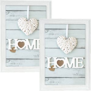 ZEP 2x stuks houten fotolijst vintage wit geschikt voor een foto van 20 x 30 cm Fotolijsten