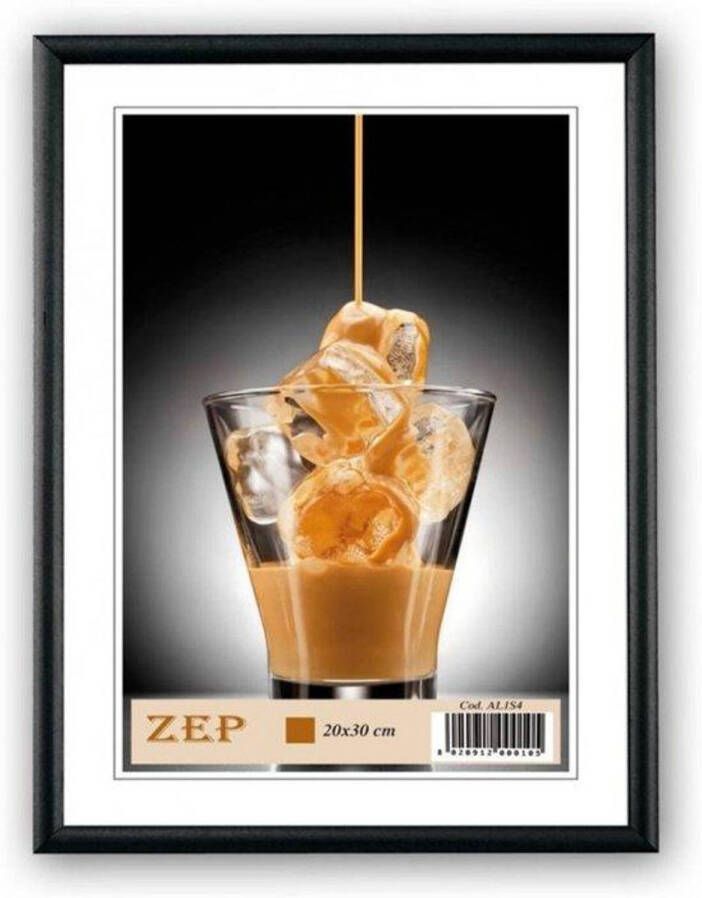 ZEP Aluminium Fotolijst Ombretta Zwart voor foto formaat 40x50 AL1B6