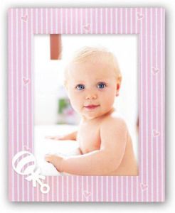 ZEP Metalen Baby Fotolijst Irma Pink Voor Foto Formaat 13x18 Z657p