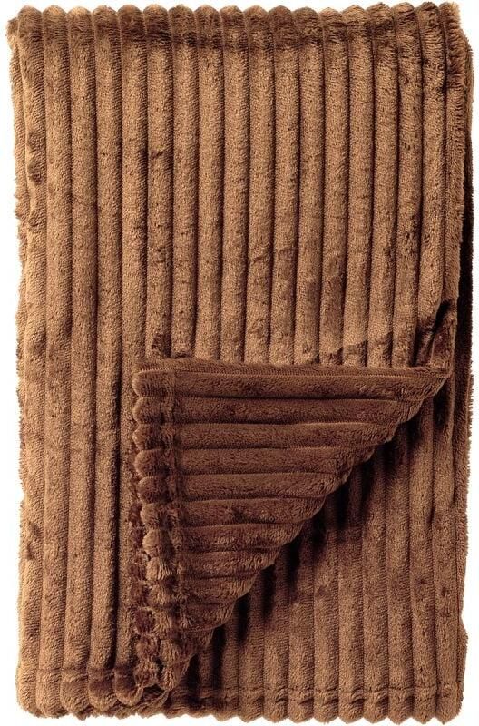 Budget Home Store Plaid Marthy 140x180 cm Tobacco Brown