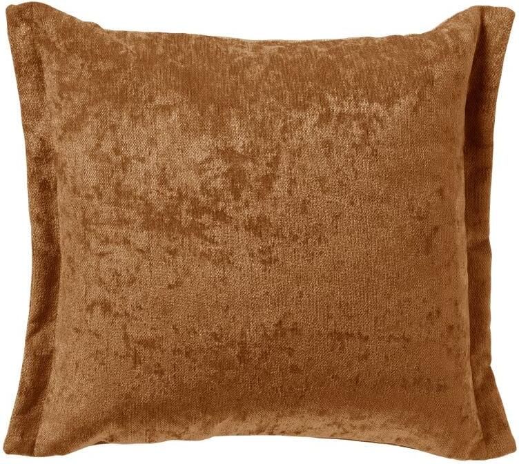 Dutch Decor LEWIS Sierkussen velours 45x45 cm Tobacco Brown bruin