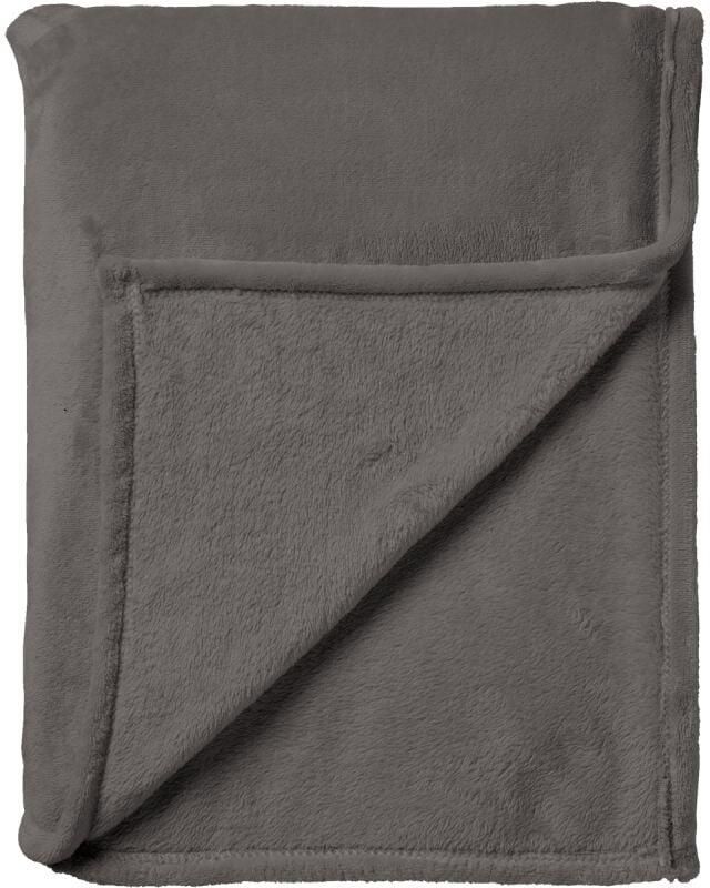 Dutch Decor CHARLIE Plaid 200x220 cm extra grote fleece deken effen kleur Driftwood taupe