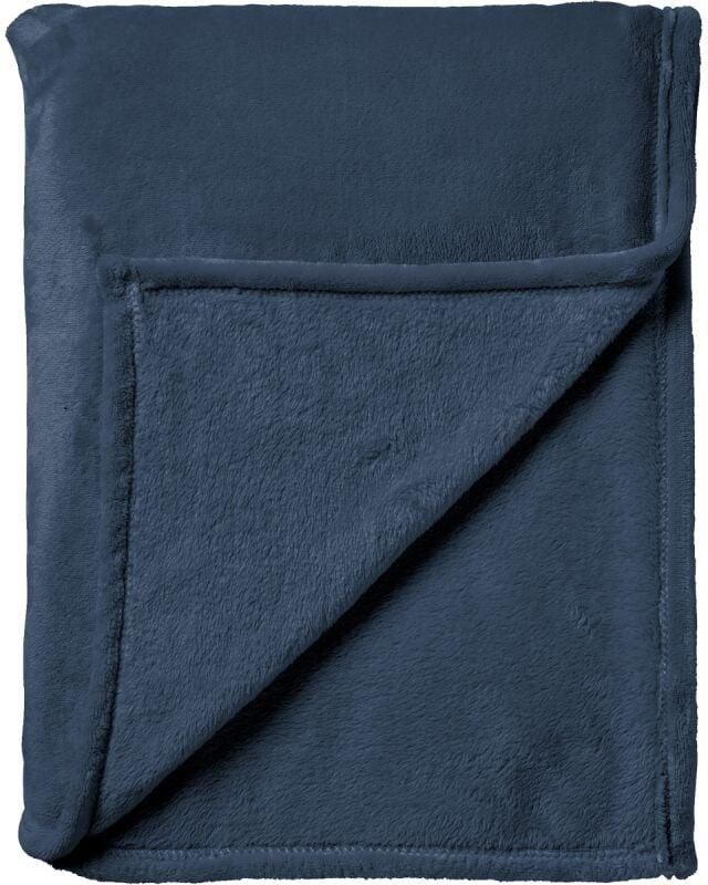 Dutch Decor CHARLIE Plaid 200x220 cm extra grote fleece deken effen kleur Insignia Blue blauw
