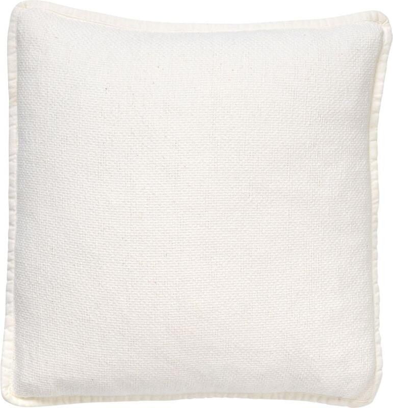 Dutch Decor BOWIE Sierkussen 45x45 cm van gewassen katoen Snow White wit