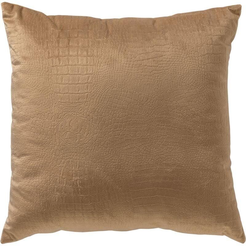 Dutch Decor CROCO Sierkussen 40x40 cm subtiele kroko print Tobacco Brown bruin