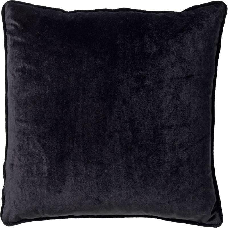 Dutch Decor FINN Sierkussen velvet Raven 45x45 cm zwart