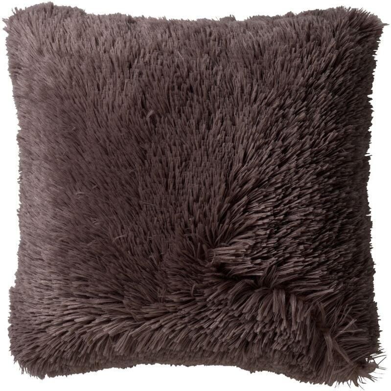 Dutch Decor FLUFFY Kussenhoes 60x60 cm superzacht XL kussensloop Driftwood taupe