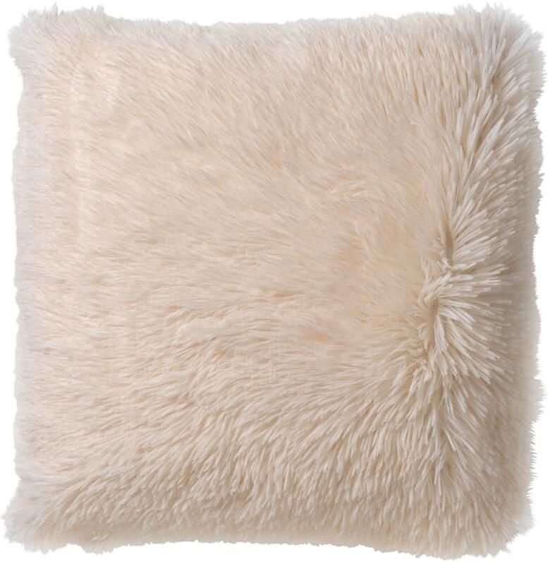 Dutch Decor FLUFFY Sierkussen 45x45 cm superzacht effen kleur Snow White wit