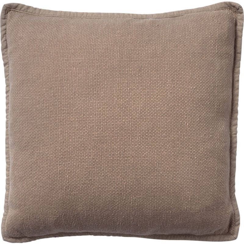 Dutch Decor BOWIE Sierkussen 45x45 cm van gewassen katoen Driftwood taupe