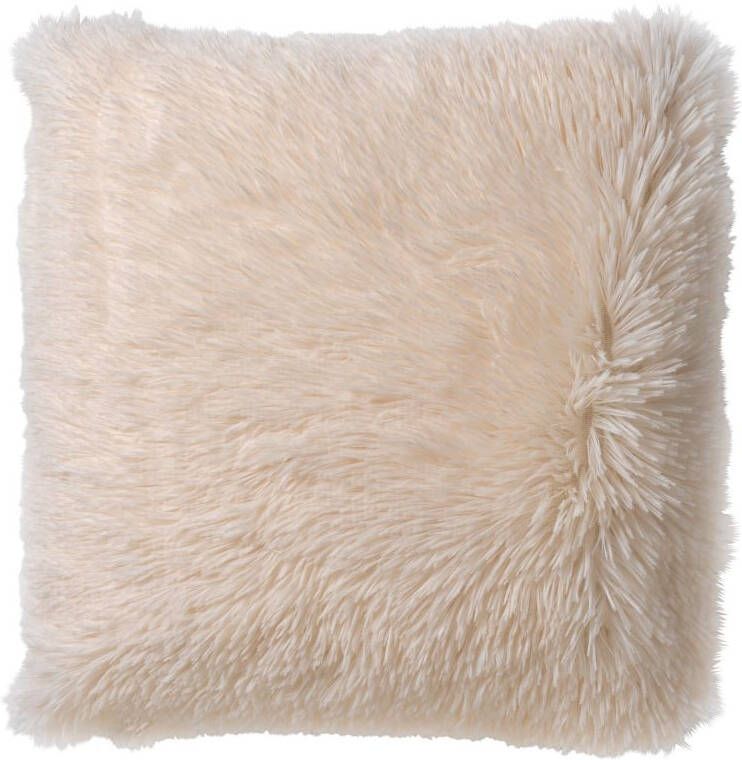 Dutch Decor FLUFFY Kussenhoes 60x60 cm superzacht XL kussensloop Snow White wit