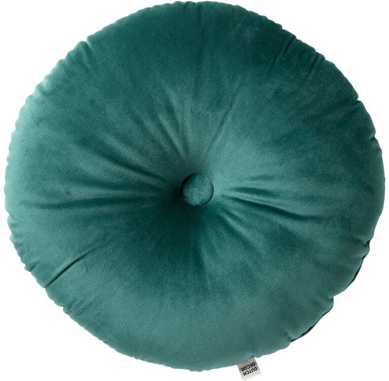 Dutch Decor OLLY Sierkussen rond velvet 40 cm Sagebrush Green groen