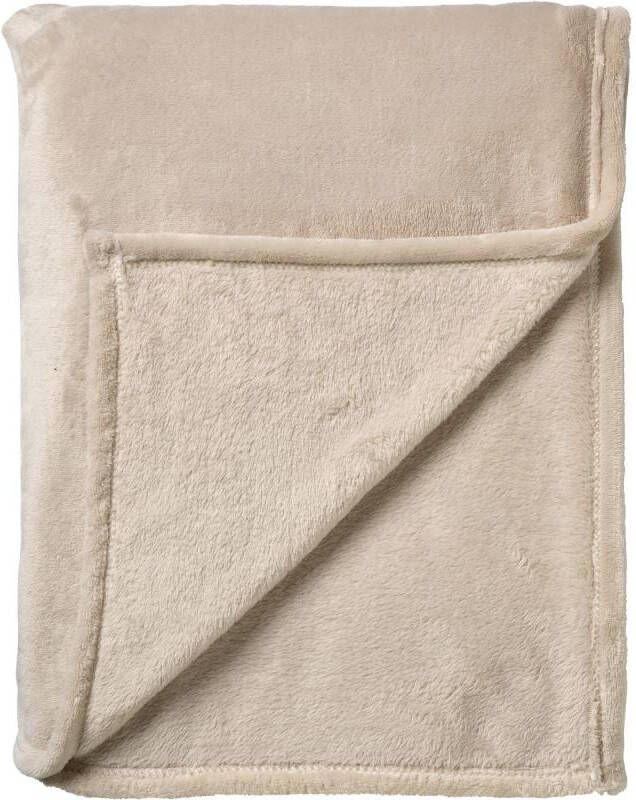 Dutch Decor BILLY Plaid 150x200 cm flannel fleece superzacht Pumice Stone beige