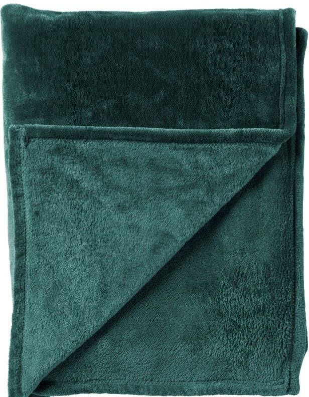 Dutch Decor CHARLIE Plaid 200x220 cm extra grote fleece deken effen kleur Sagebrush Green groen