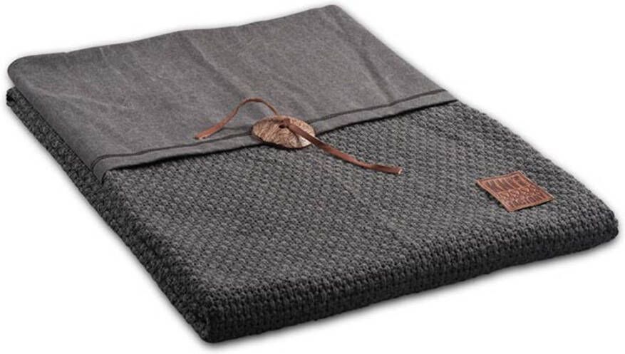 Knit Factory Barley plaid gerstekorrel antraciet - Foto 1