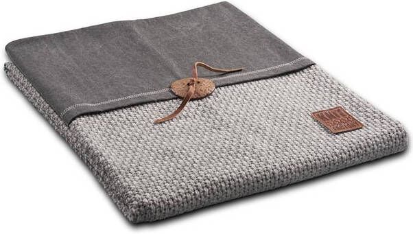 Knit Factory Barley plaid gerstekorrel lichtgrijs