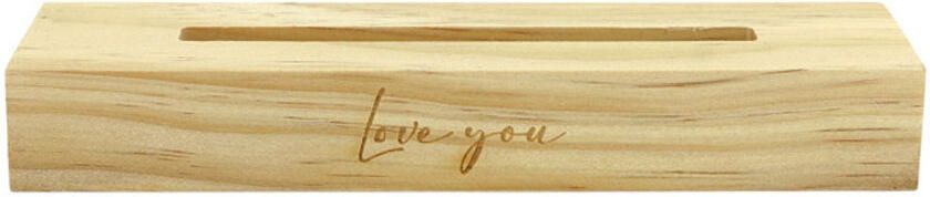 Bridgewater Geurzakje houder hout beige Love You