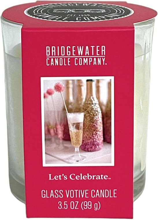 Bridgewater Glas votief kaars Lets Celebrate