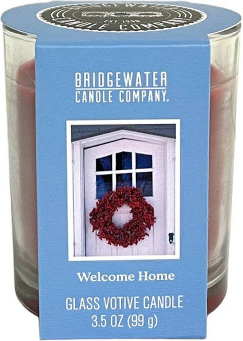 Bridgewater Glas votief kaars Welcome Home