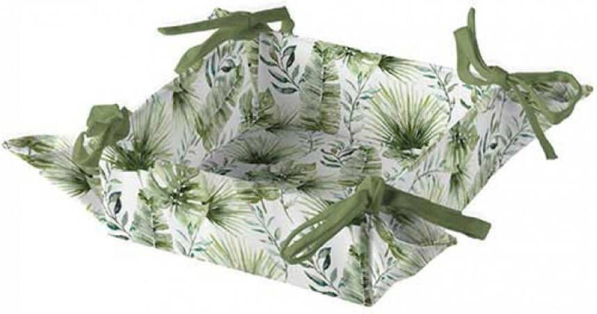 Broodmand Jungle bladeren wit - Foto 1