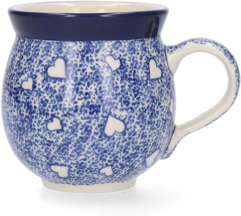 Bunzlau Castle Mug Farmer 370ml White Hearts