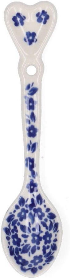 Bunzlau Castle Tea Spoon Heart Indigo