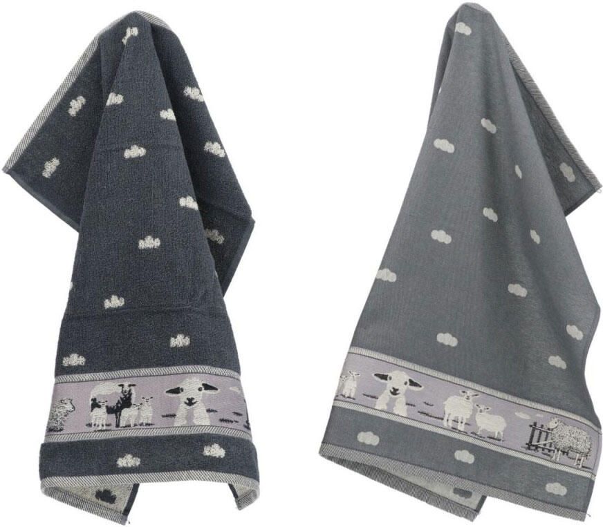 Bunzlau Castle Thee- en keukendoek schaap Anthracite