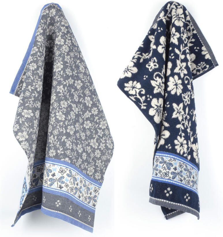 Bunzlau Castle thee- en keukendoek set dragonfly Blauw