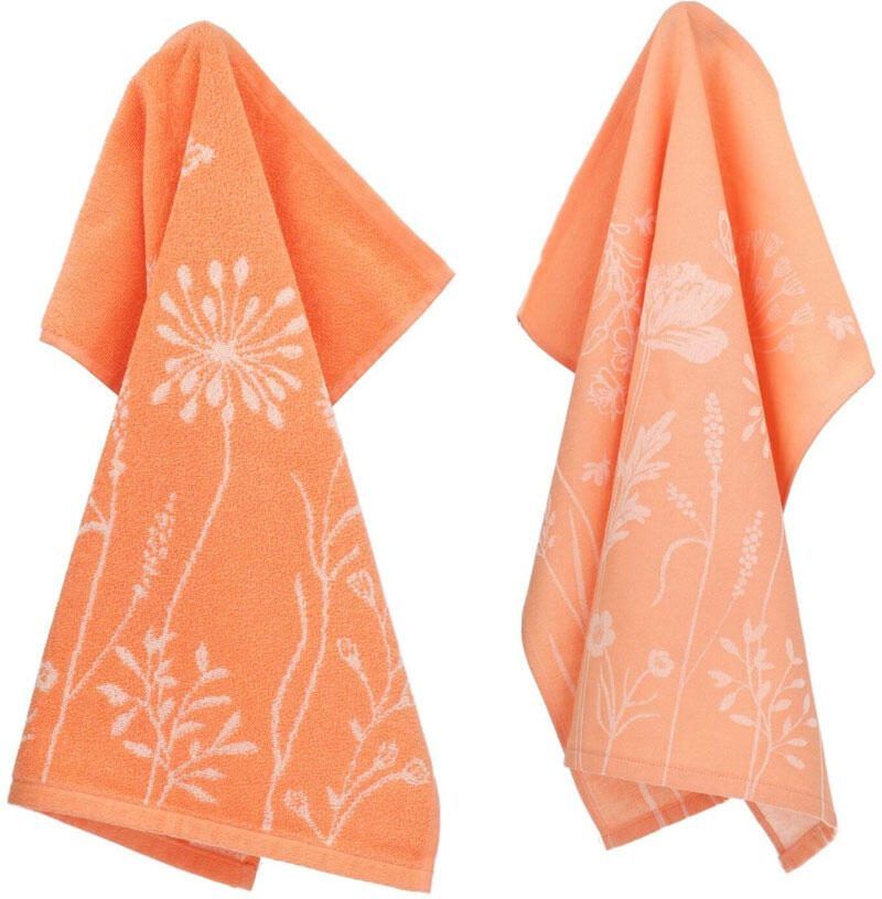 Bunzlau Castle Thee- en keukendoek Wild Flowers Orange