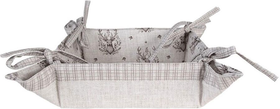 Clayre&Eef Broodmand Beige Bruin Hert