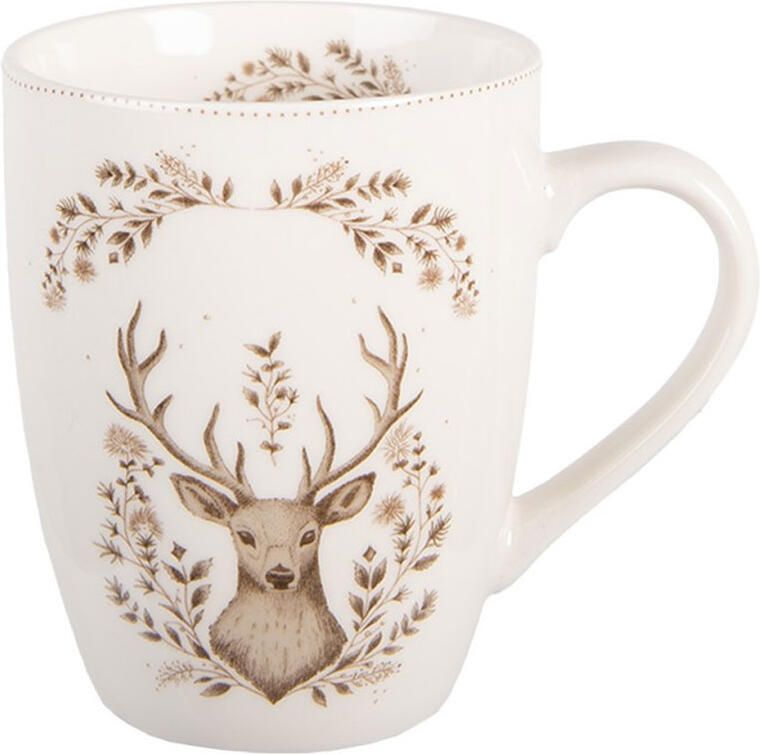 Clayre&Eef Mok Beige Bruin Hert 350ml