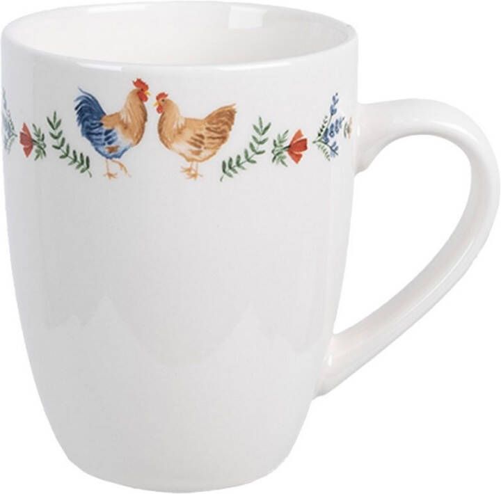 Clayre&Eef Mok Haan Wit Keramiek 350ml