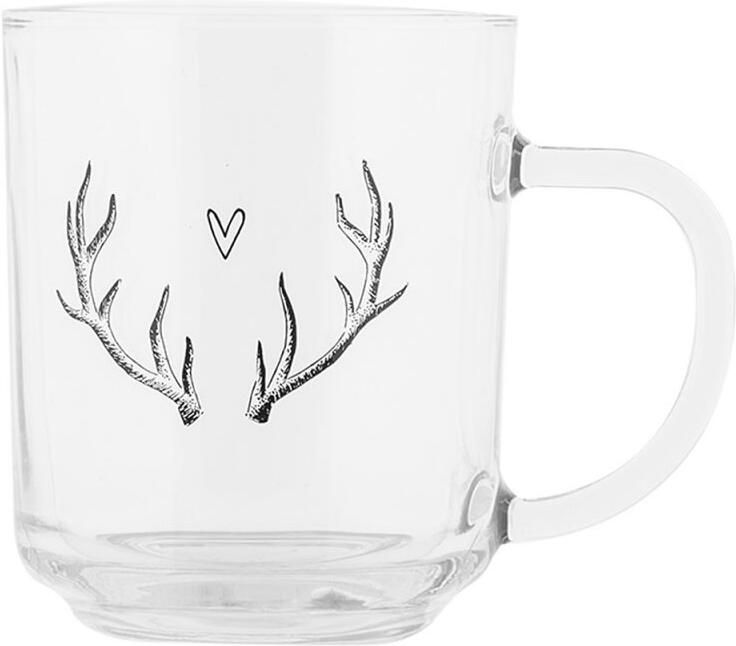 Clayre&Eef Theeglas 200ml gewei