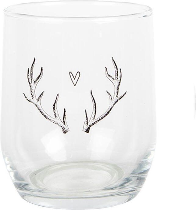Clayre&Eef Waterglas 300ml gewei