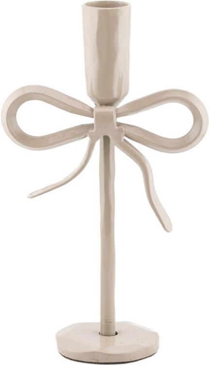 Homebound Kaarsenstandaard bow beige 20cm
