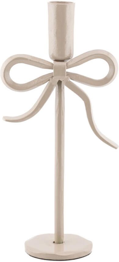 Homebound Kaarsenstandaard bow beige 25cm