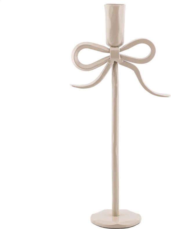 Homebound Kaarsenstandaard bow beige 30cm