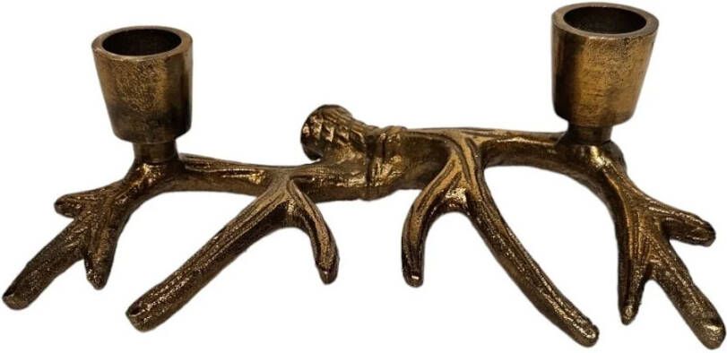 Kandelaar Holder antique Brass Shiny S