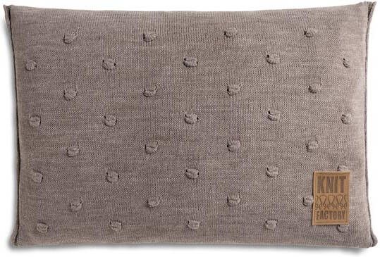 Knit Factory Noa kussen 60x40 taupe
