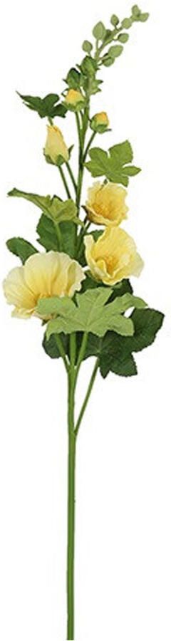 Kunstbloem Alcea geel L