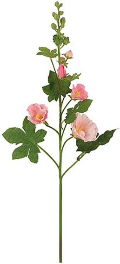 Kunstbloem Alcea Roze L