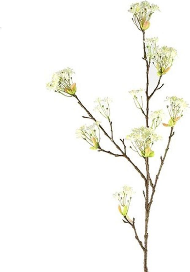 Kunstbloem Knop Cornus mas wit L
