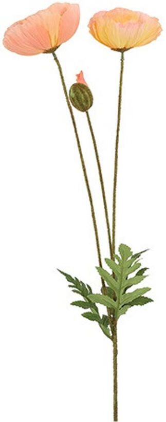 Kunstbloem Papaver Roze