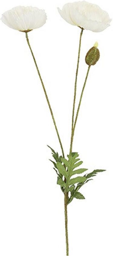 Kunstbloem Papaver Wit