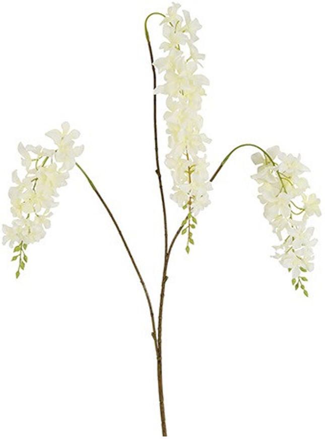 Kunstbloem Wisteria wit L