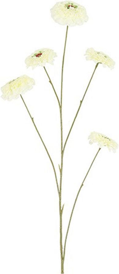 Kunstbloem Zinnia wit