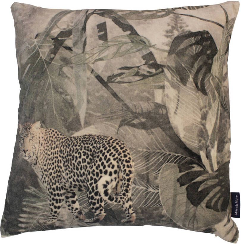 Kussen fluweel jungle panter