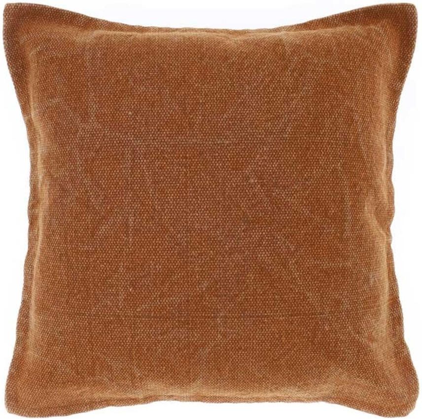 Kussen Loek Leather Brown 45x45cm