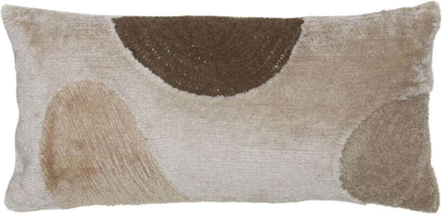 Light & Living Kussen Canazei grijs+ donkerbruin 60x30